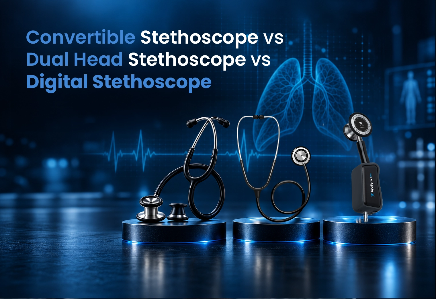 Convertible Stethoscope vs Dual Head Stethoscope vs Digital Stethoscope
